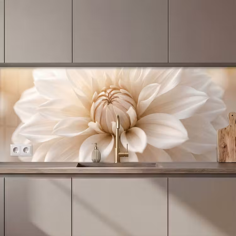 Schienale cucina - Fiore - Dalia - Bianco — 1