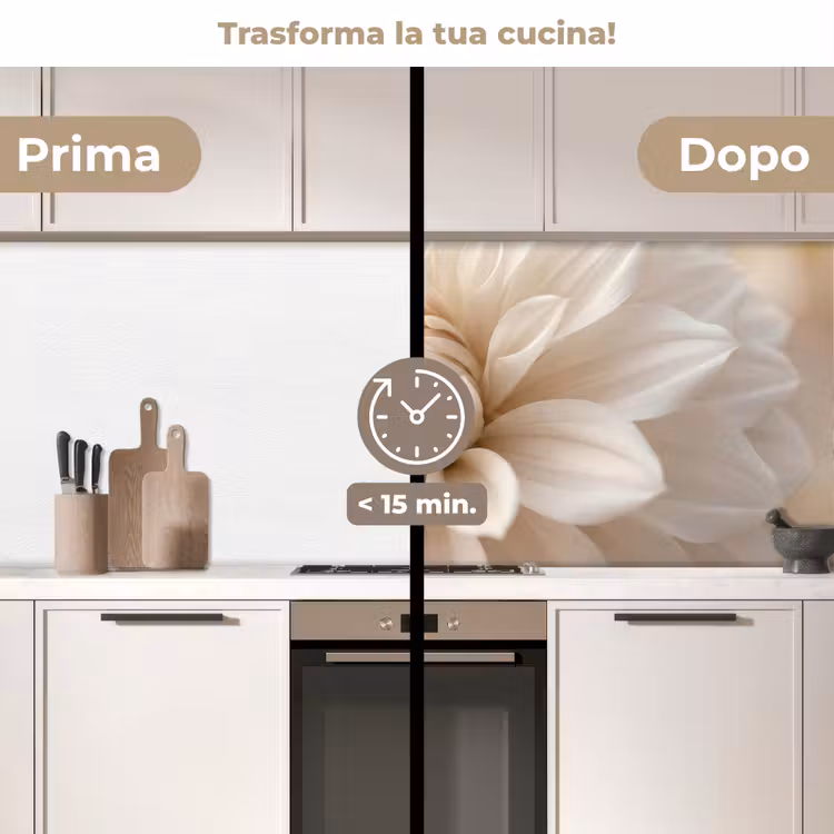 Schienale cucina - Fiore - Dalia - Bianco — 3