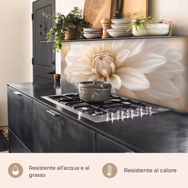 Schienale cucina - Fiore - Dalia - Bianco — 5