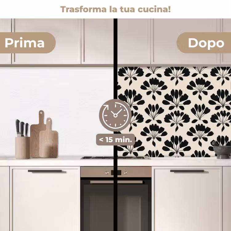 Schienale cucina - Astratto - Motivo - Nero — 3