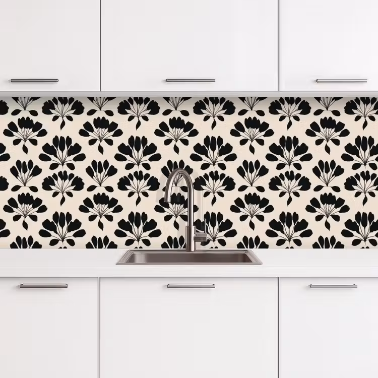 Schienale cucina - Astratto - Motivo - Nero — 4
