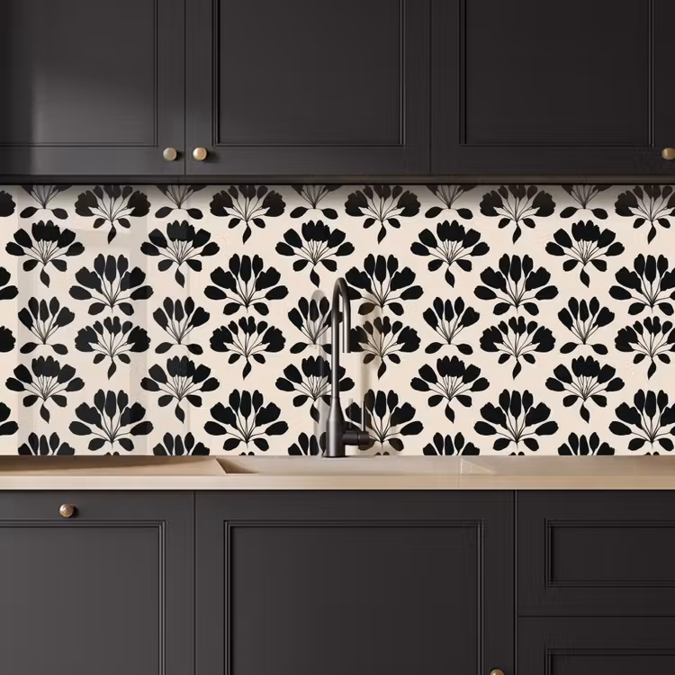 Schienale cucina - Astratto - Motivo - Nero — 6