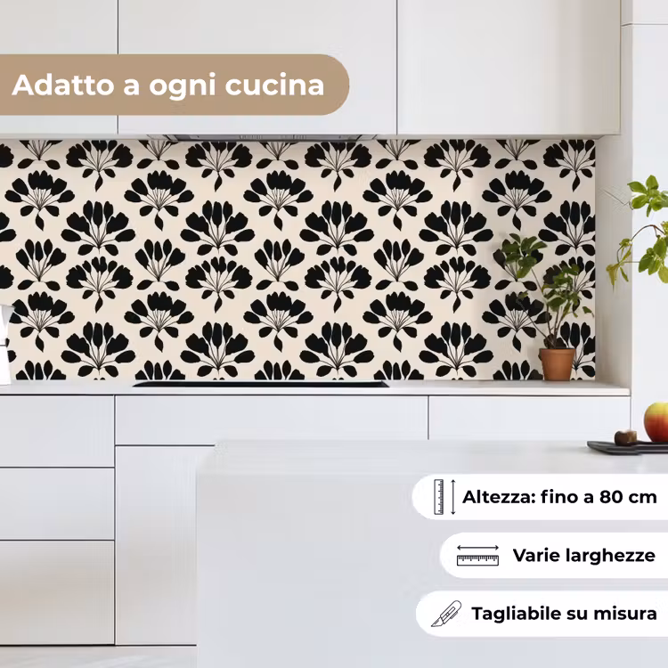 Schienale cucina - Astratto - Motivo - Nero — 7