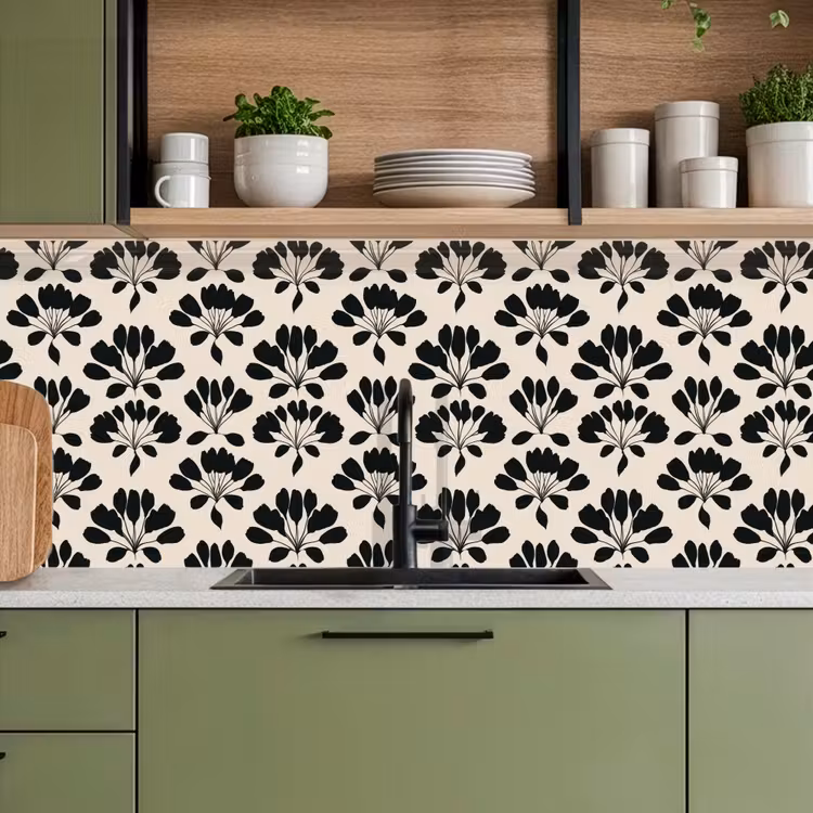 Schienale cucina - Astratto - Motivo - Nero — 8