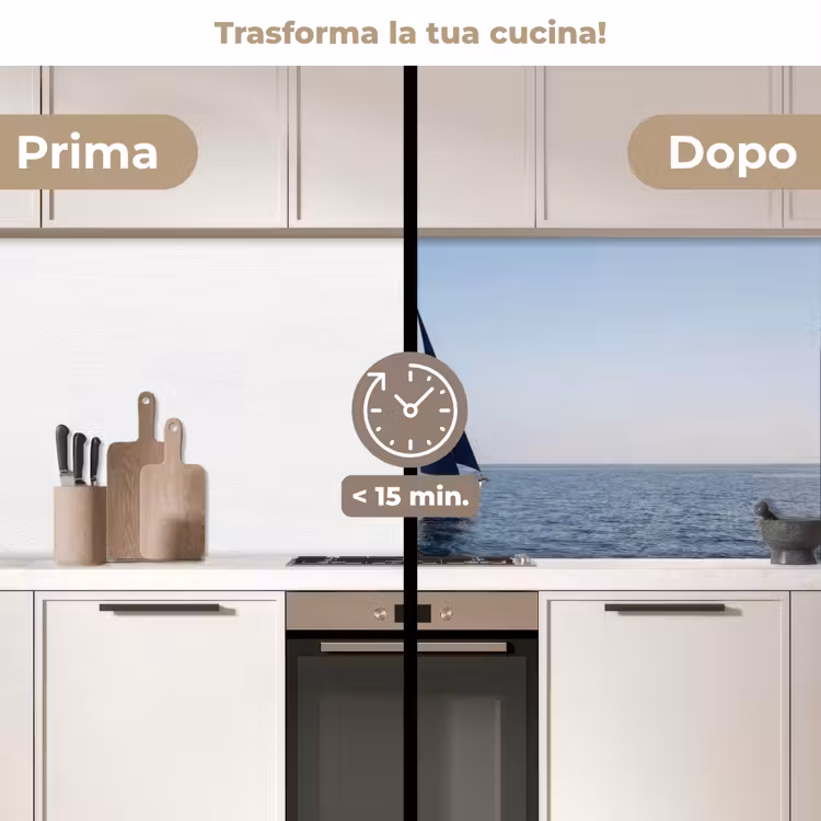 Schienale cucina - Barca a vela - Mare - Blu — 3