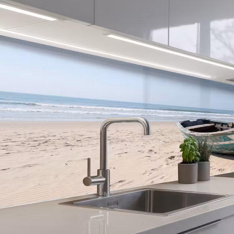 Schienale cucina - Barca - Spiaggia di sabbia - Mare — 2