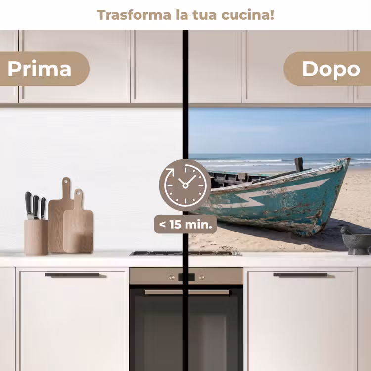 Schienale cucina - Barca - Spiaggia di sabbia - Mare — 3