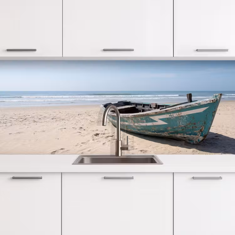 Schienale cucina - Barca - Spiaggia di sabbia - Mare — 4