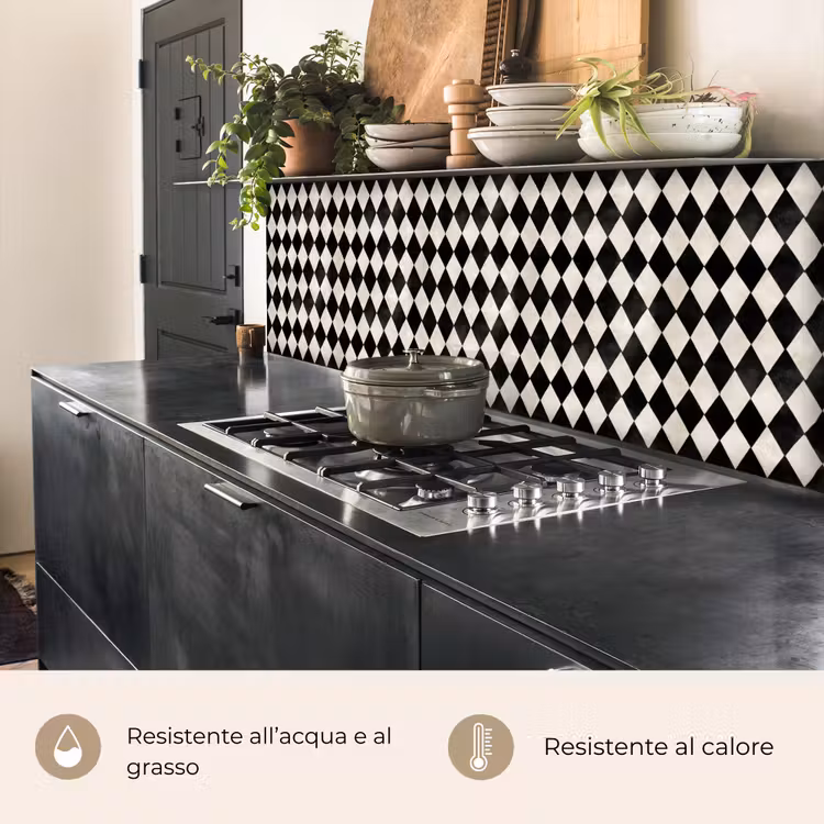 Schienale cucina - Classico - Modello - Nero — 5
