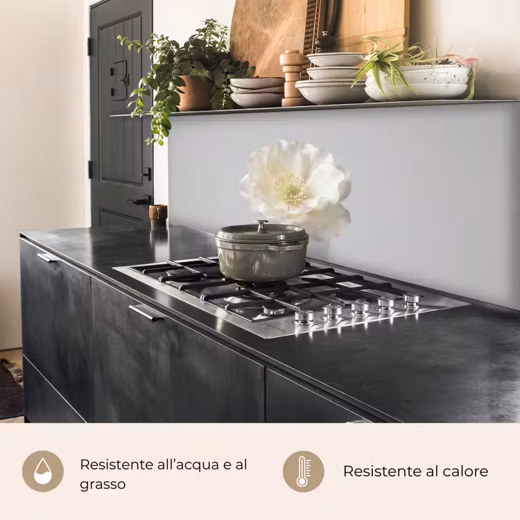 Schienale cucina - Fiore - Minimalista - Bianco — 5