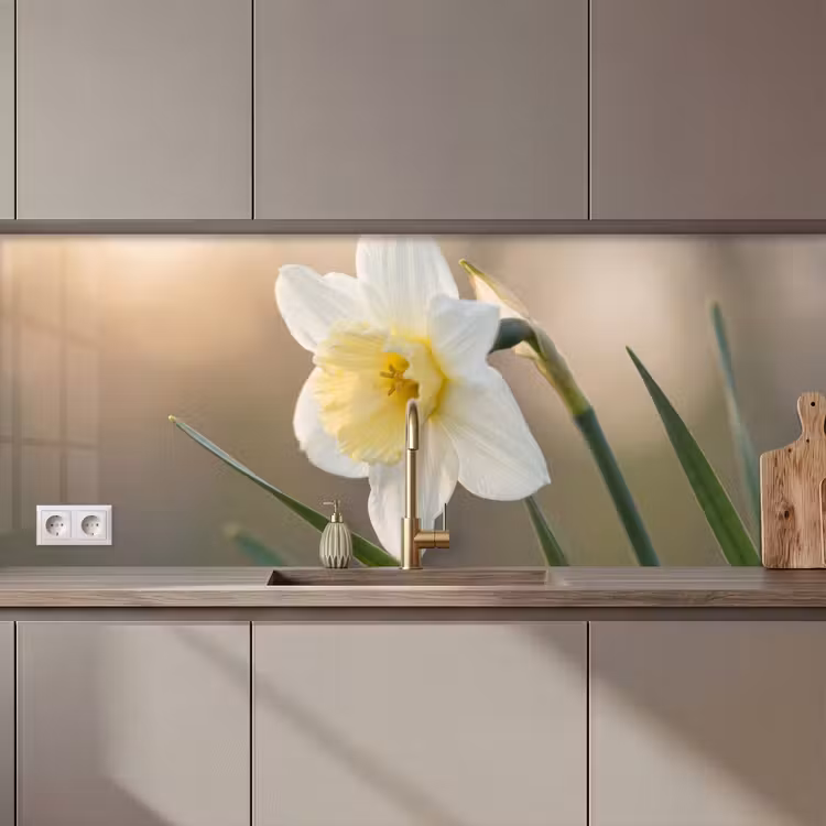 Schienale cucina - Giunchiglia - Fiore - Minimalista — 1