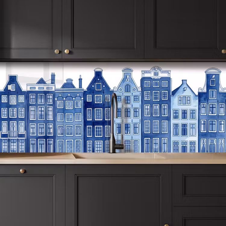 Schienale cucina - Acquerello - Case sul canale - Delftware — 6
