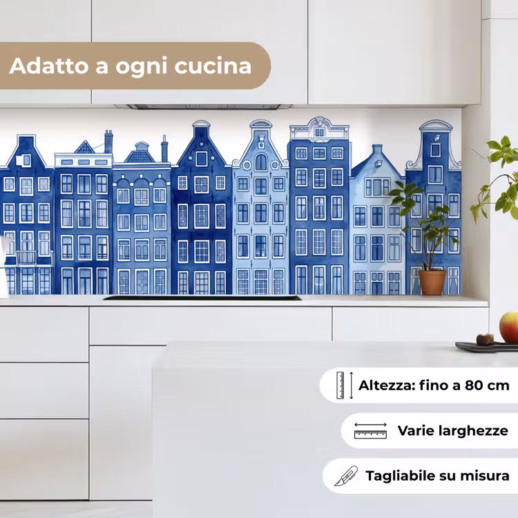 Schienale cucina - Acquerello - Case sul canale - Delftware — 7