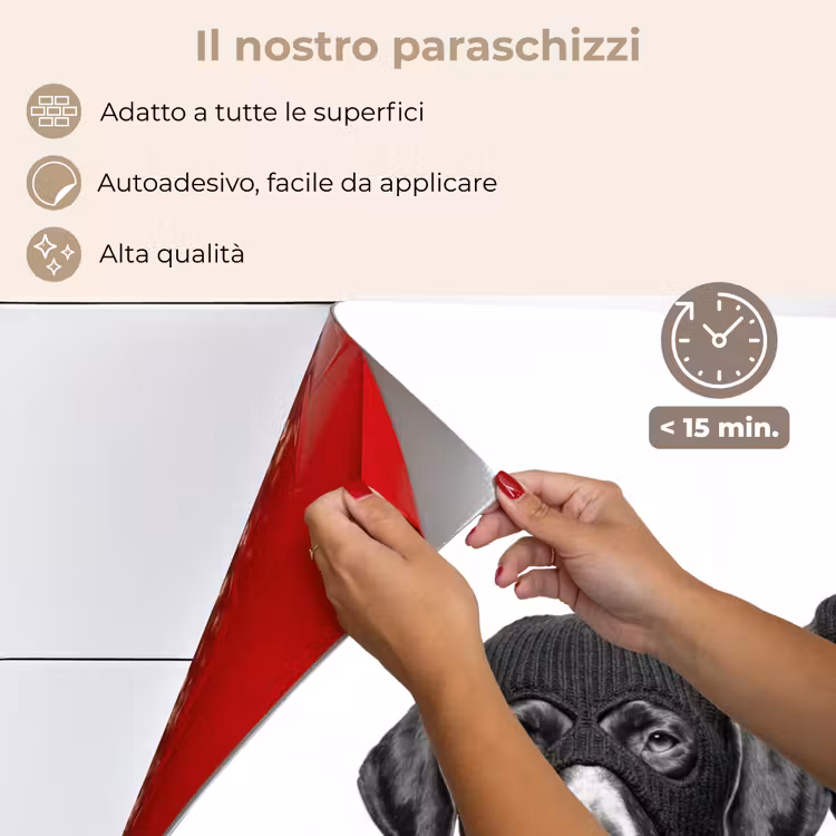 Paraschizzi cucina - Cani - passamontagna - Nero - bianco — 4