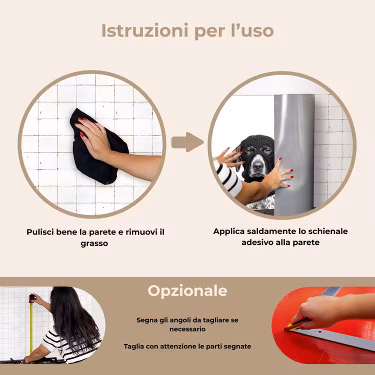 Paraschizzi cucina - Cani - passamontagna - Nero - bianco — 6