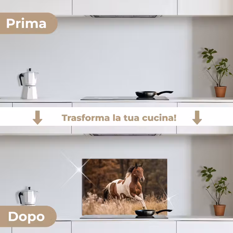 Paraschizzi cucina - Cavallo - Marrone - Erba — 7