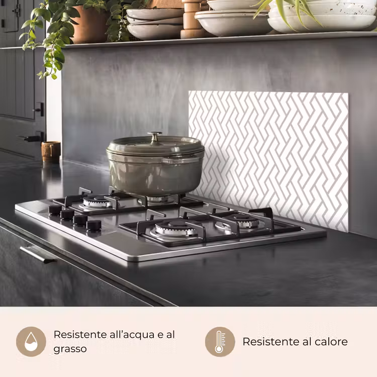 Paraschizzi cucina - Grafica - Motivo - Moderno - Linea — 2
