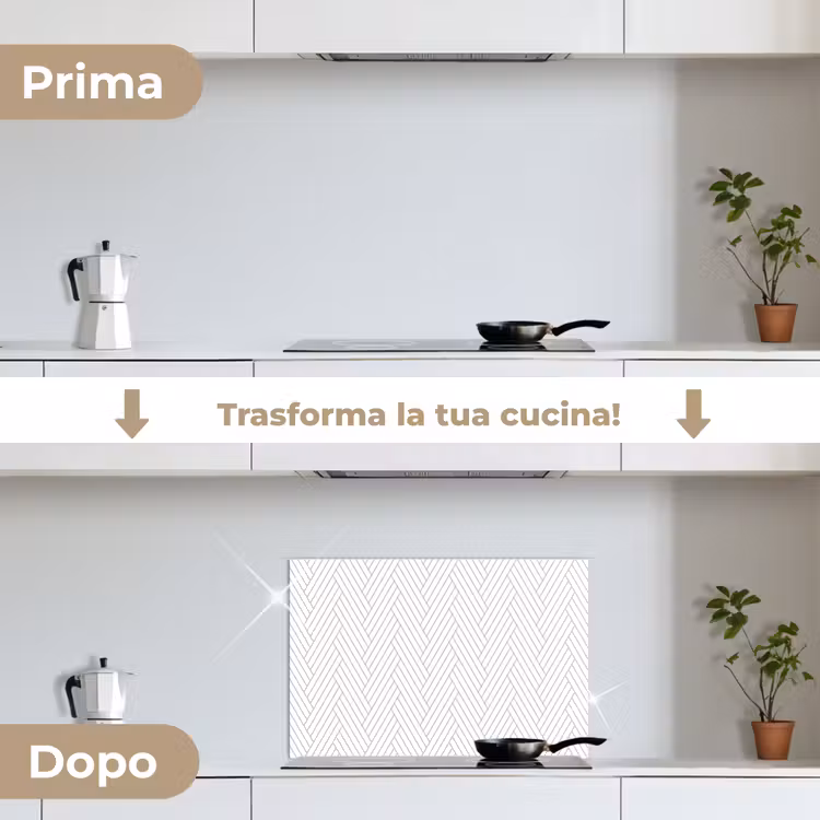 Paraschizzi cucina - Grafica - Motivo - Moderno - Tessuto — 7