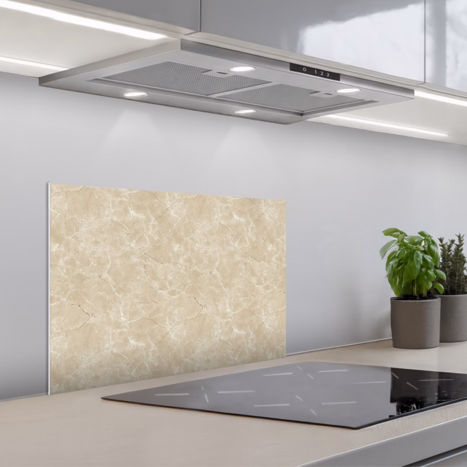 Paraschizzi cucina - Beige chiaro - Marmo - Venature di diffusione — 1