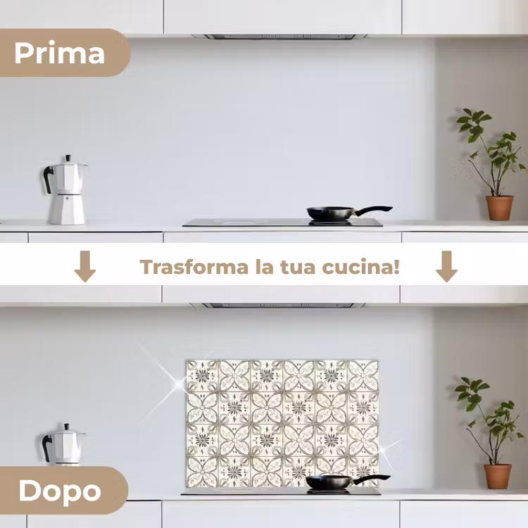 Paraschizzi cucina - Antico - Piastrella - Beige — 7