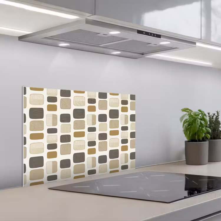 Paraschizzi cucina - Blocchi - Vintage - Grigio — 1
