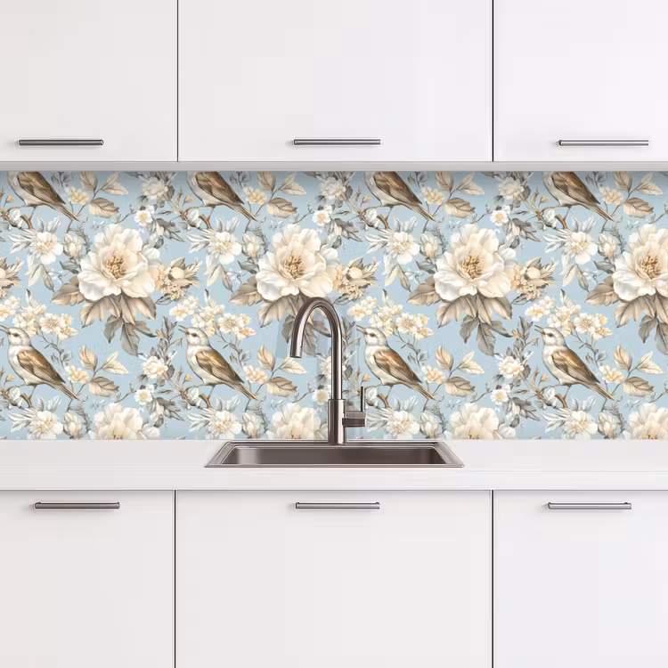 Schienale cucina - Botanico - Songbird - Blu — 4