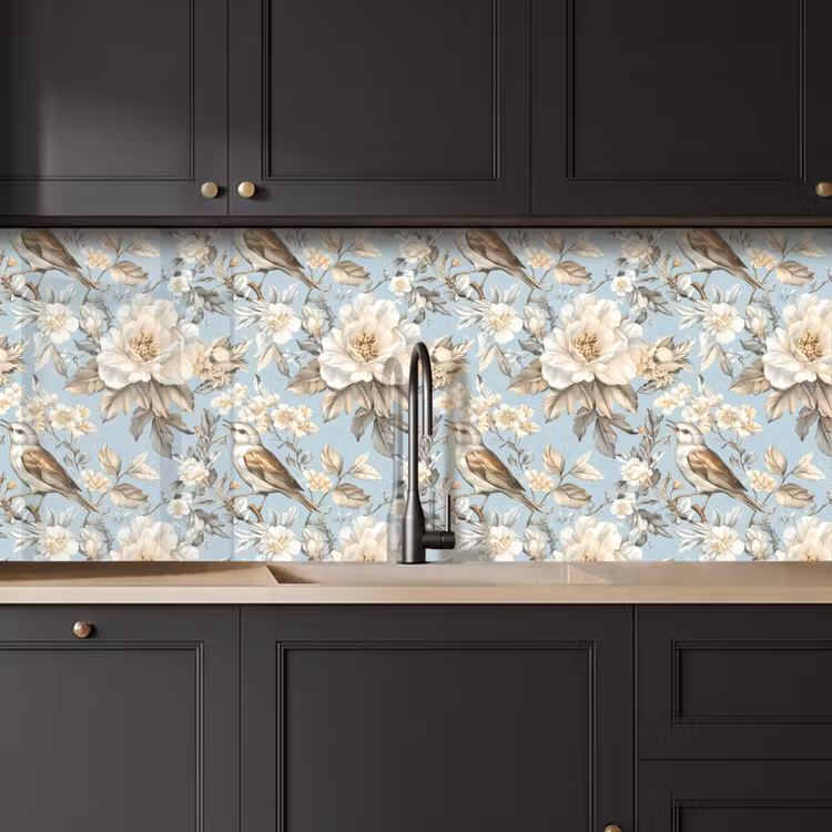 Schienale cucina - Botanico - Songbird - Blu — 6