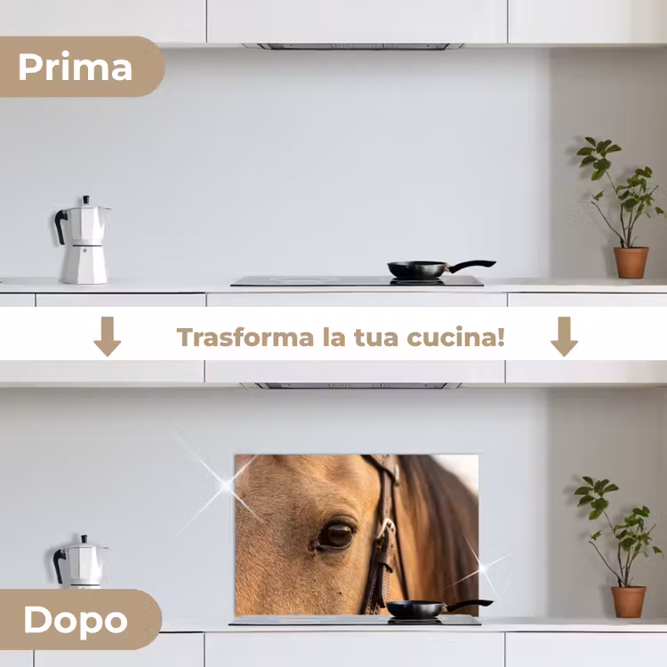 Paraschizzi cucina - Cavallo - Occhio - Marrone — 7