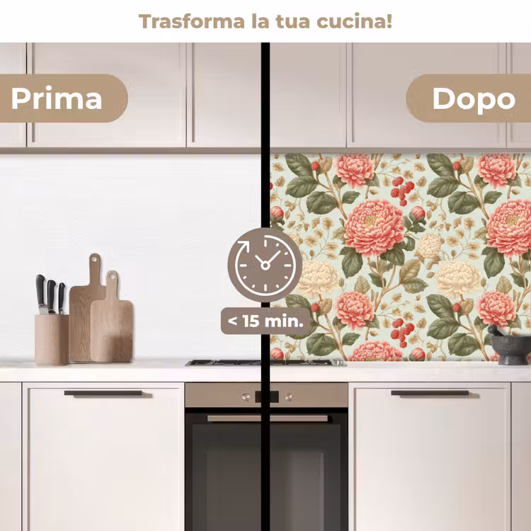 Schienale cucina - Classico - Botanico - Multicolore — 3