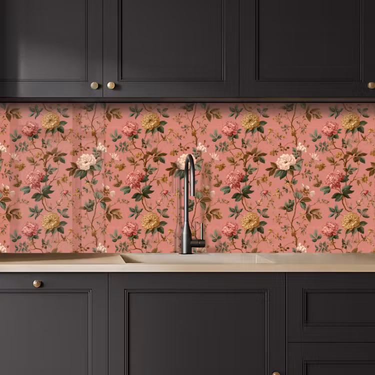 Schienale cucina - Classico - Botanico - Rosa — 6