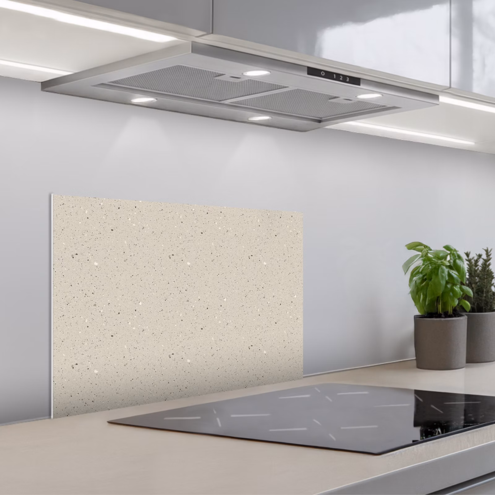 Paraschizzi cucina - Beige chiaro - Terrazzo - Grigio — 1