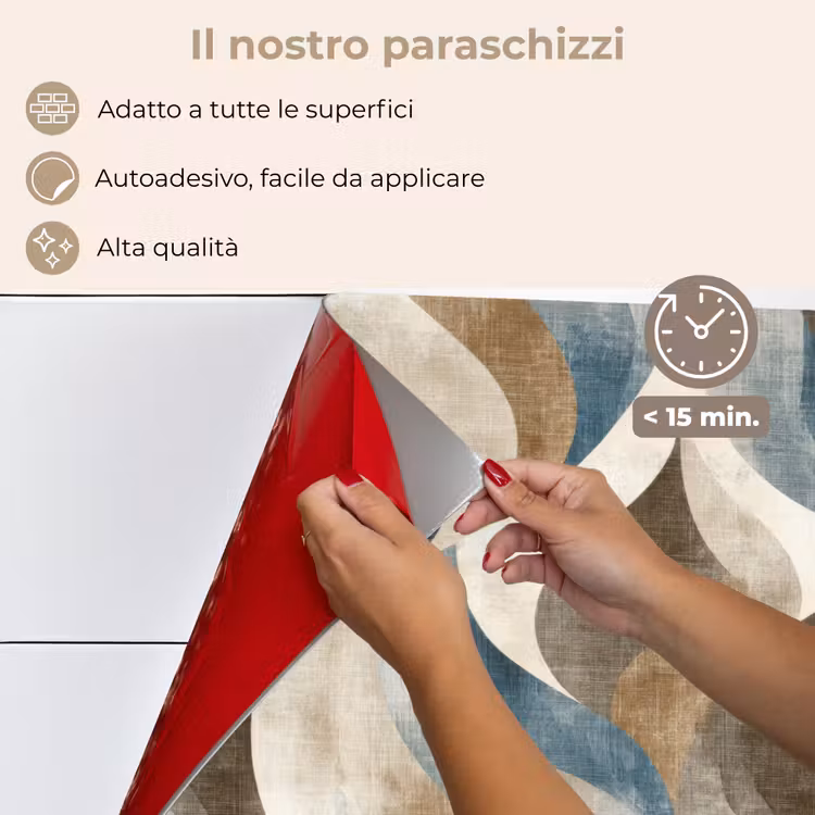 Paraschizzi cucina - Astratto - Onde - Colorato — 4