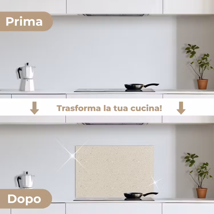 Paraschizzi cucina - Beige chiaro - Terrazzo - Grigio — 7