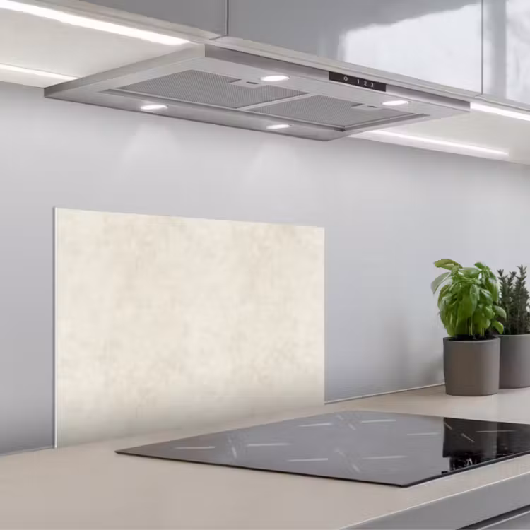 Paraschizzi cucina - Crema - Liscio - Cemento — 1