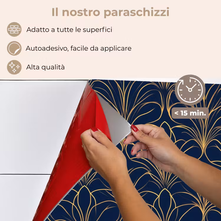 Paraschizzi cucina - Deco - Ventilatore - Blu — 4