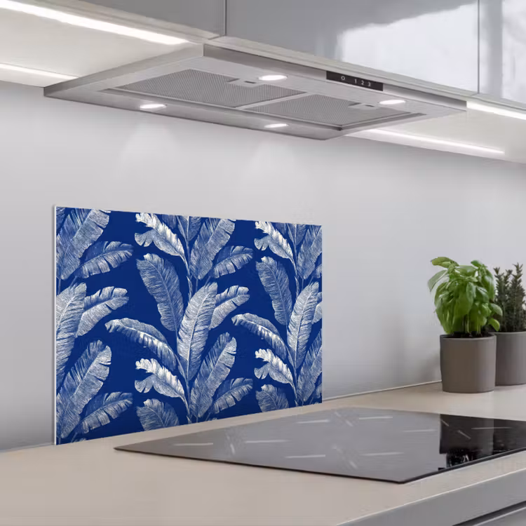 Paraschizzi cucina - Foglia - Palma - Blu — 1
