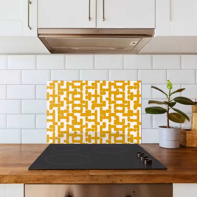 Paraschizzi cucina - Giallo - Beige - Motivo — 3