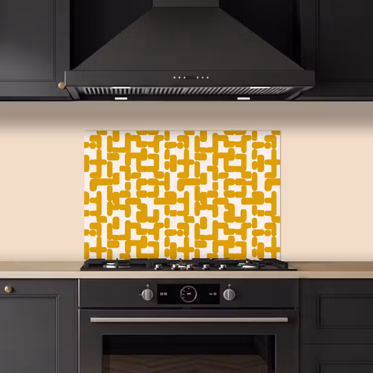 Paraschizzi cucina - Giallo - Beige - Motivo — 5