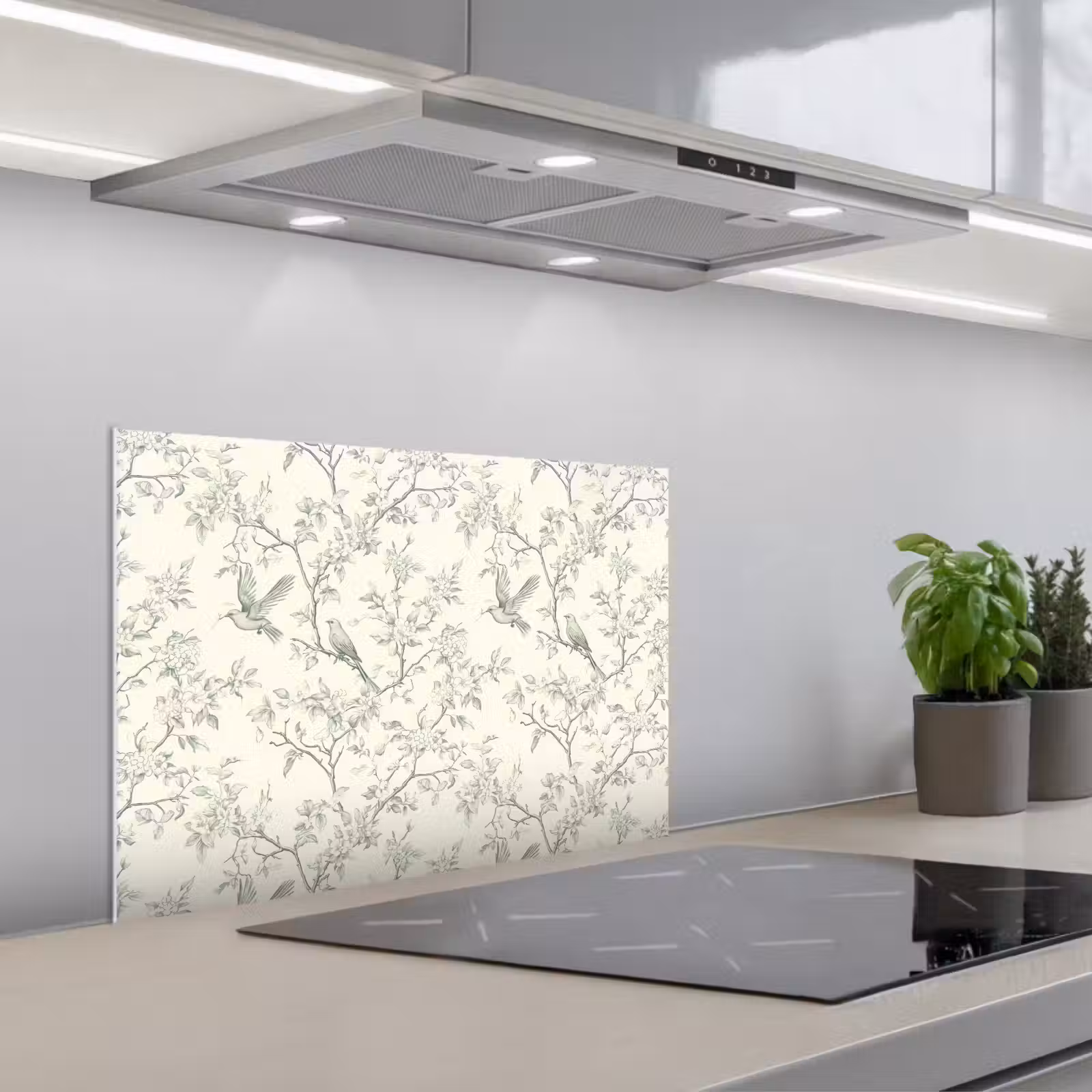 Paraschizzi cucina - Classico - Uccelli - Verde — 1