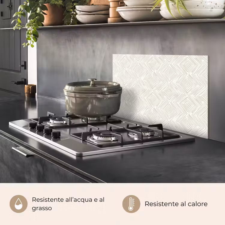 Paraschizzi cucina - Astratto - Diamanti - Beige — 2