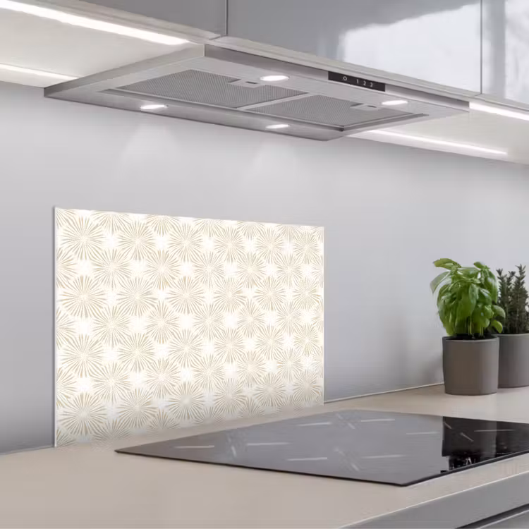 Paraschizzi cucina - Astratto - Motivo - Beige — 1