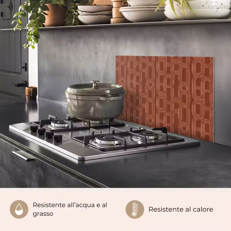 Paraschizzi cucina - Astratto - Texture - Marrone — 2