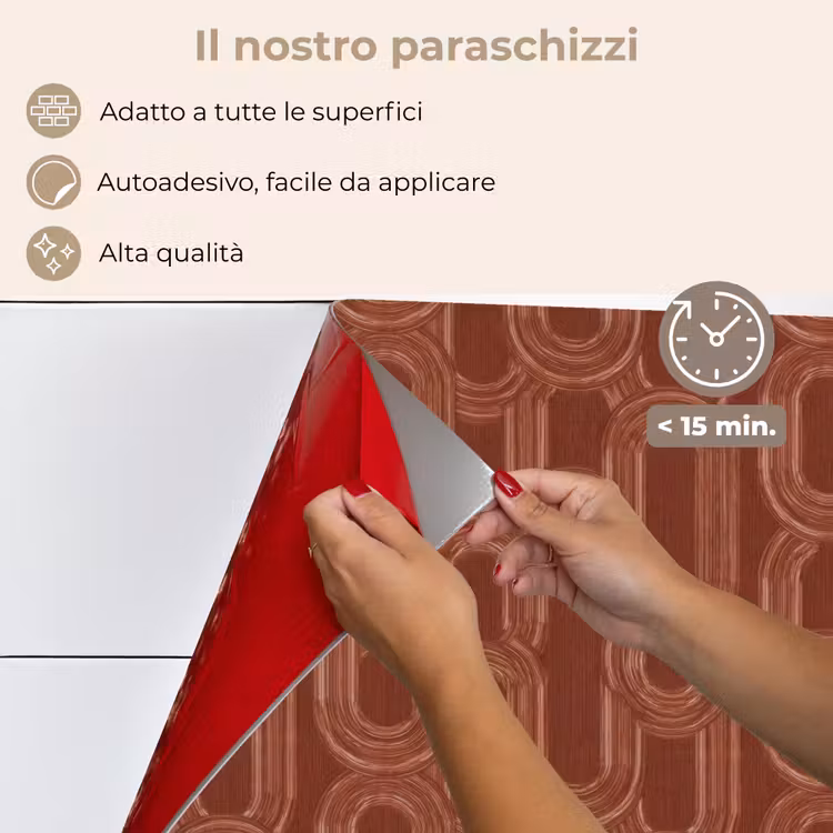 Paraschizzi cucina - Astratto - Texture - Marrone — 4