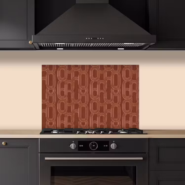 Paraschizzi cucina - Astratto - Texture - Marrone — 5
