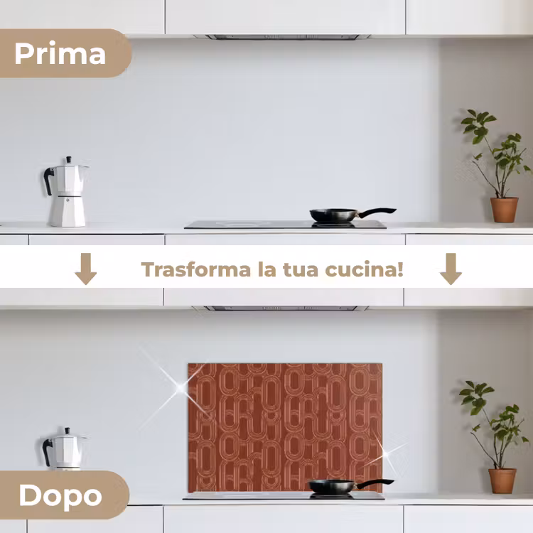 Paraschizzi cucina - Astratto - Texture - Marrone — 7
