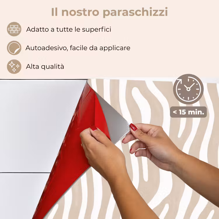 Paraschizzi cucina - Astratto - Zebra - Beige — 4
