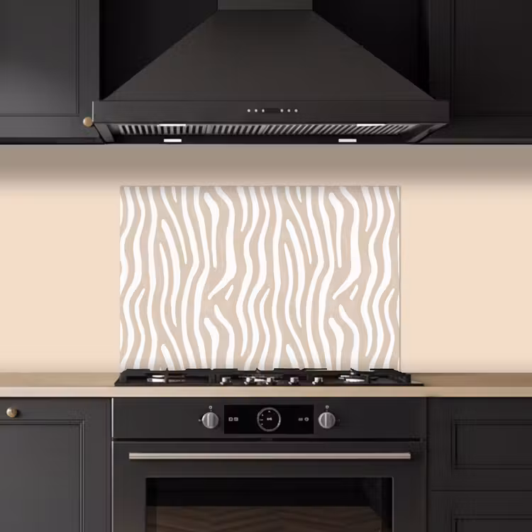 Paraschizzi cucina - Astratto - Zebra - Beige — 5