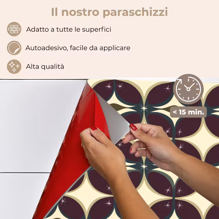Paraschizzi cucina - Cerchio - Retrò - Colorato — 4