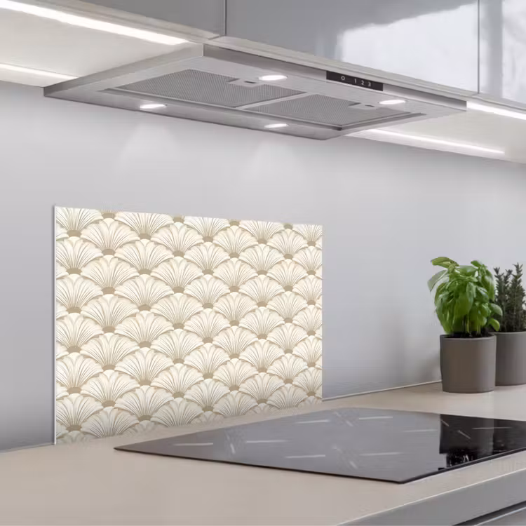 Paraschizzi cucina - Classico - Arte - Beige — 1