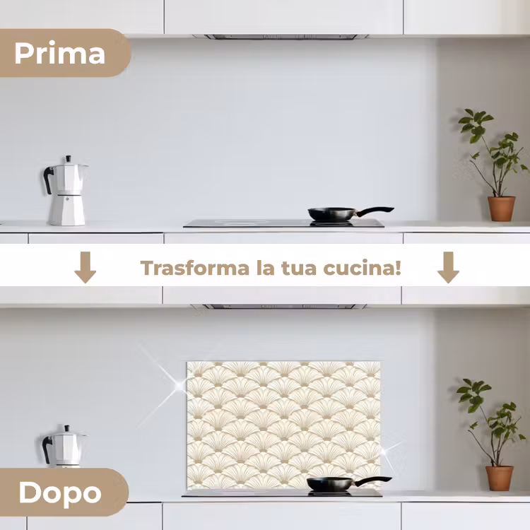 Paraschizzi cucina - Classico - Arte - Beige — 7